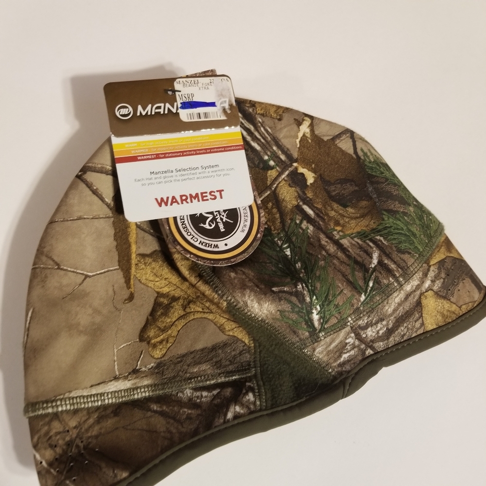 Manzella Mossy Oak Camo Beanie Tech Line Soft  NEW